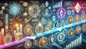 ICO market evolution trends showing the growth of Initial Coin Offerings.