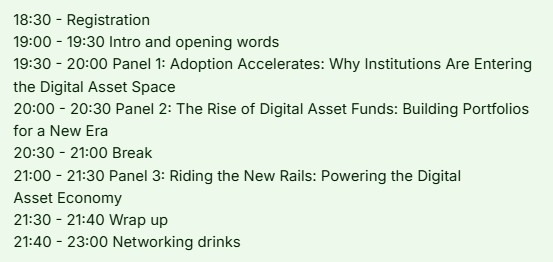 Digital Asset Investment Event