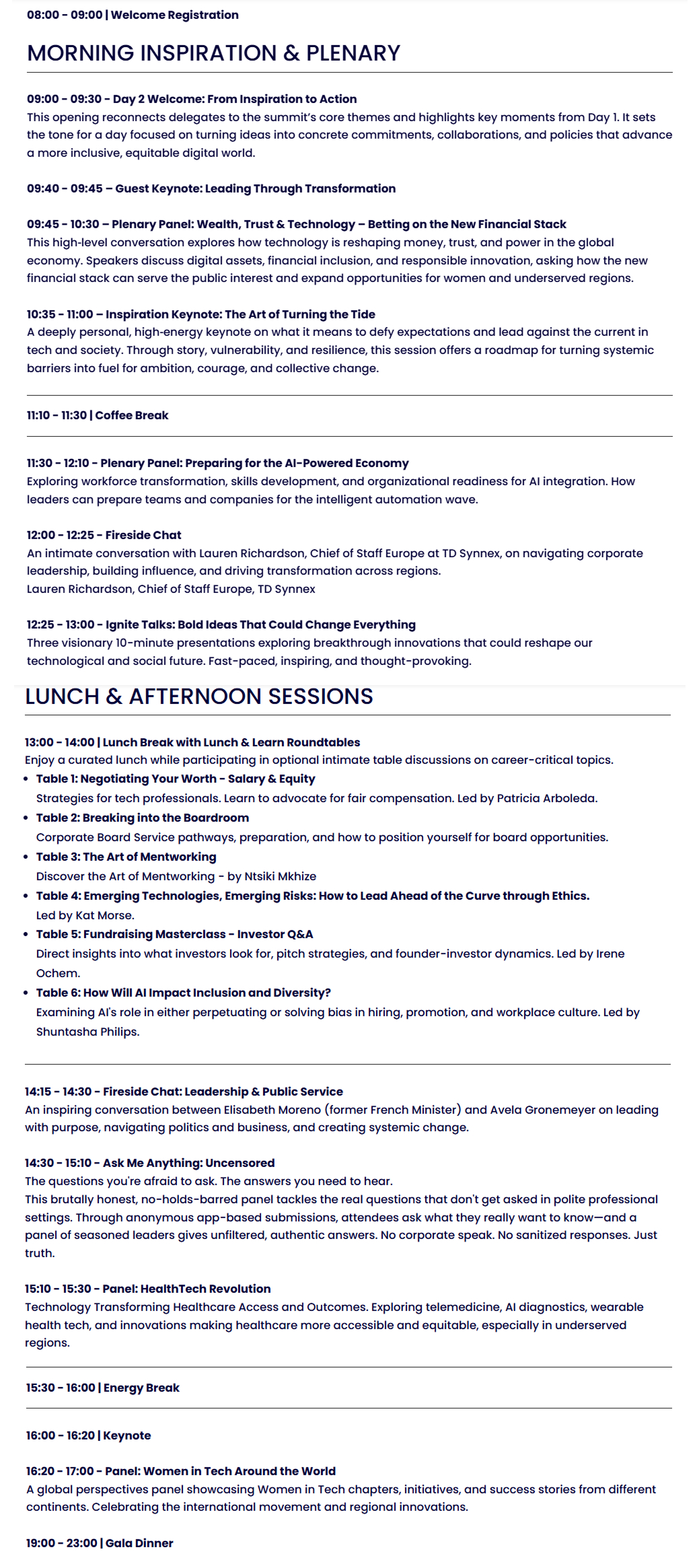 Women in Tech Global Summit 2