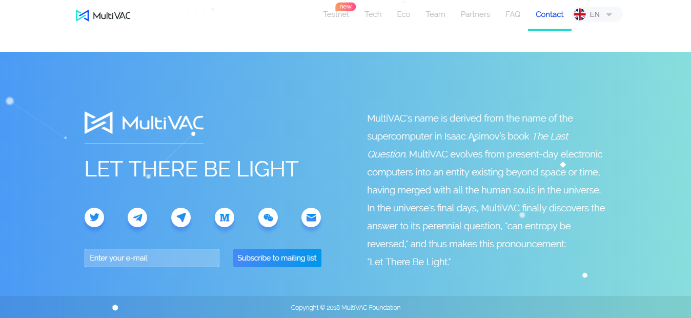 MultiVAC contacts