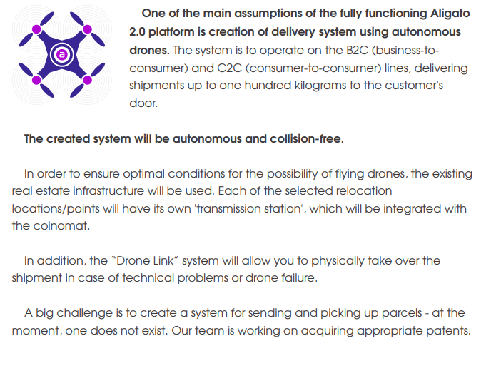 Aligato delivery drones
